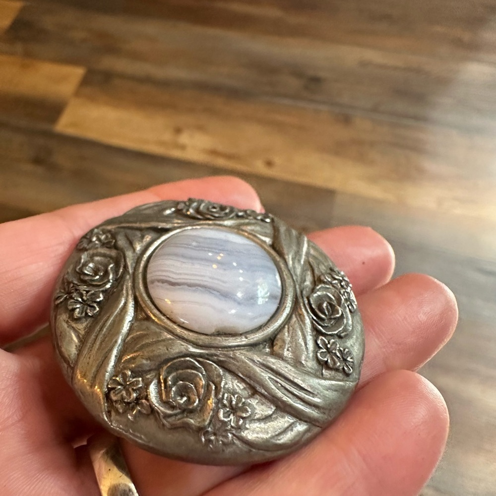 Blue lace agate pewter 1990 seagull Canada pewter
